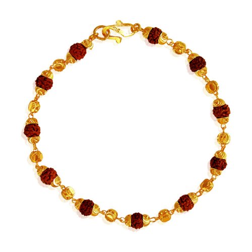 22Kt Gold Rudraksha Bracelet - AjBr62209 - 22k gold bracelet is ...