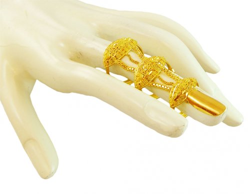 22K Gold Traditional Layered Ring 