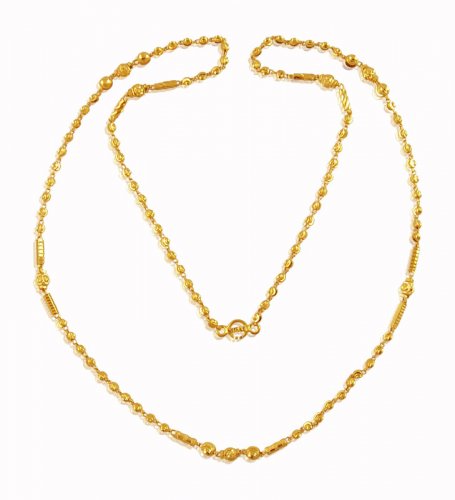 22K Gold Long Chain (24 Inch) - AjCh59475 - 22K Gold Chain designed ...