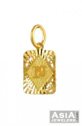 Gold 22k Initial (N) pendant 