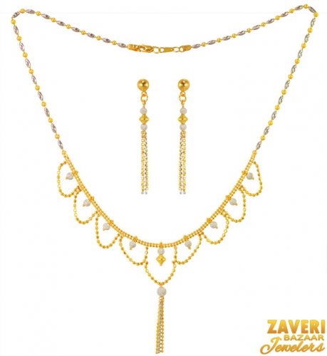 22K Gold Elegant Necklace Set 