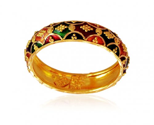 Meenakari ring deals in gold