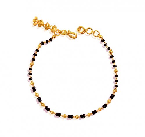 22K black beads bracelet 