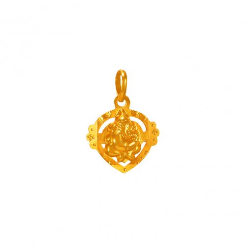 22K Gold Ganesh pendant 