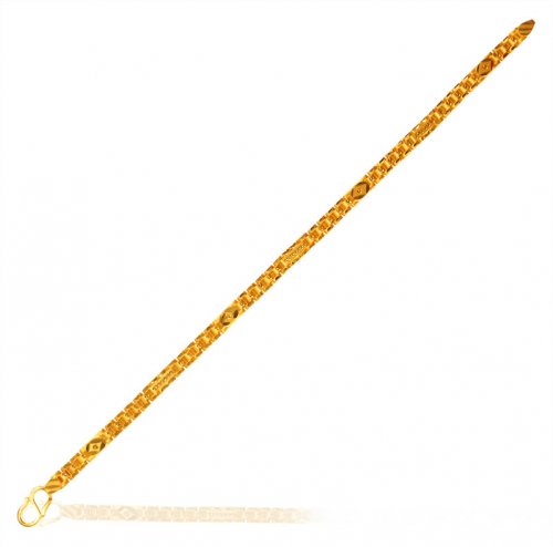 Light Weight Gold Mens Bracelet 22k - AjBr64701 - 22K yellow gold boy's ...