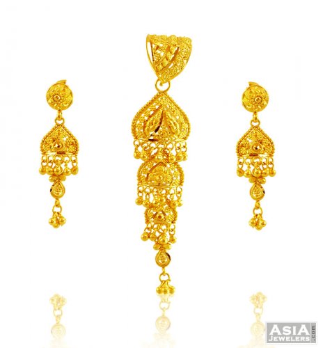 22k gold pendant sets