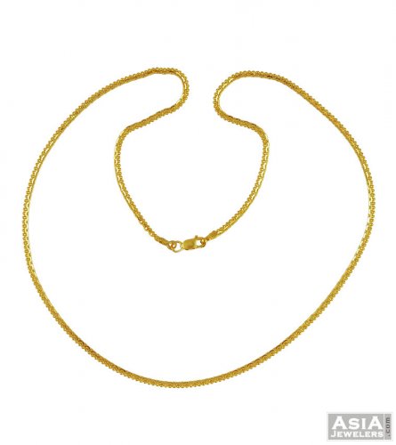 22K Gold Thin Chain - AsCh55819 - 22K 