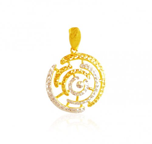 22 Kt Gold Two Tone Pendant 