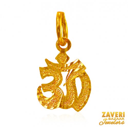 22Kt Gold OM Pendant 