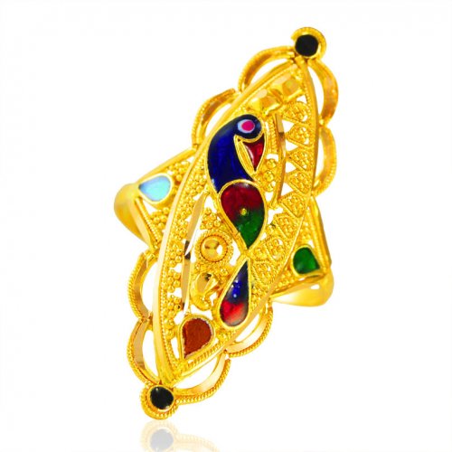 22Karat Gold Peacock Ring 