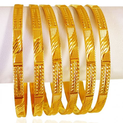 22K Gold  Bangles Set(set of 6) 