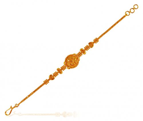 22K Gold Light Weight Bracelet - AjBr63127 - US$ 555 - 22K Gold ladies