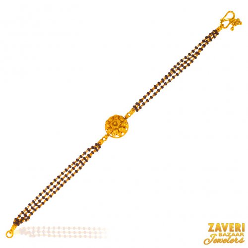 22K Antique Black Beads Bracelet  