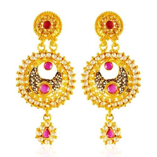 22 Karat Gold Antique Earrings 