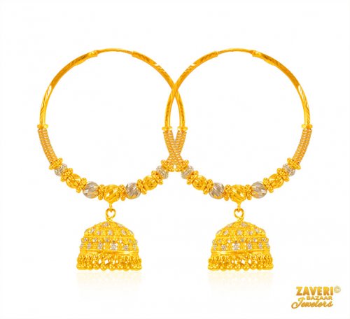 22 Karat Gold Hoop Earrings  