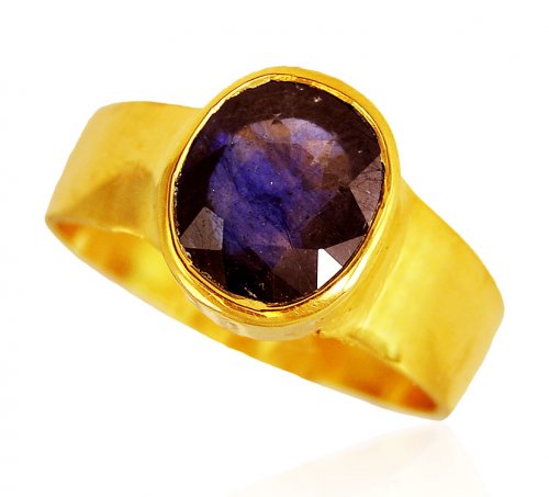 22k GOLD Blue sapphire Ring 