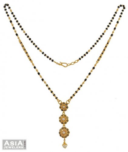 Fancy Mangalsutra (22K Gold) - AjCh53463 - 22K Gold Indian Fancy ...