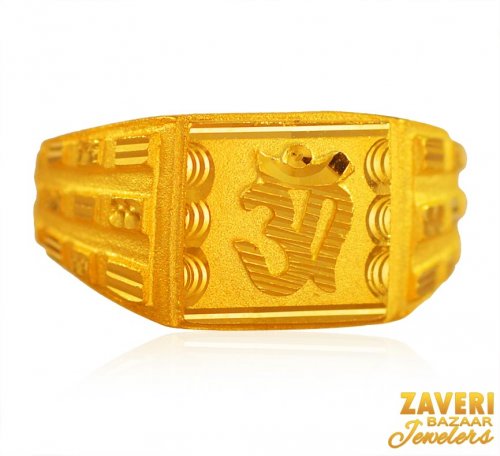 22K Gold Om Ring for men 
