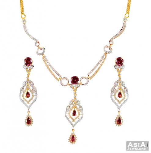 stone necklace gold designs