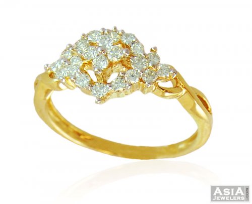 18K Gold Diamond Ring 
