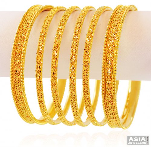 22k Bridal Filigree Bangles Set  