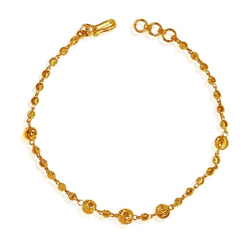 22K Gold Balls Bracelet - AjBr62194 - 22K Gold bracelet for ladies ...