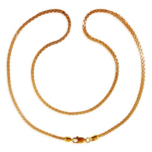 22kt Gold Two Tone Chain (18 Inch) - AjCh64223 - 22kt Gold Two Tone ...