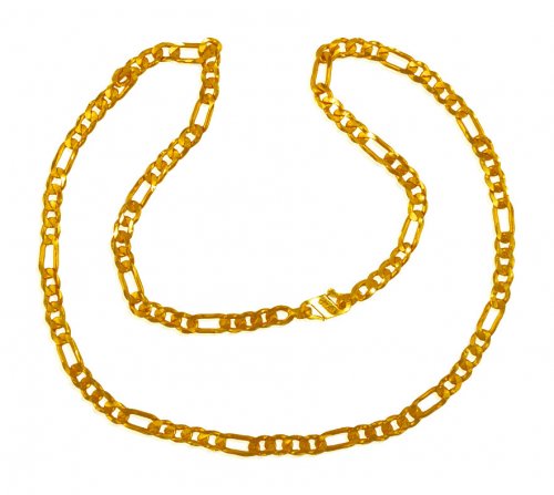 22 Kt Gold Figaro Chain  