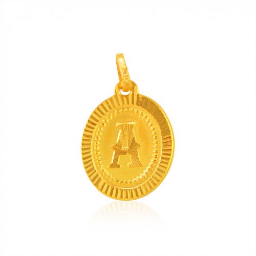 Initial A (Gold Pendant) 