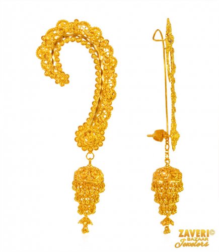 22 Kt Traditional Jhumka Earrings  