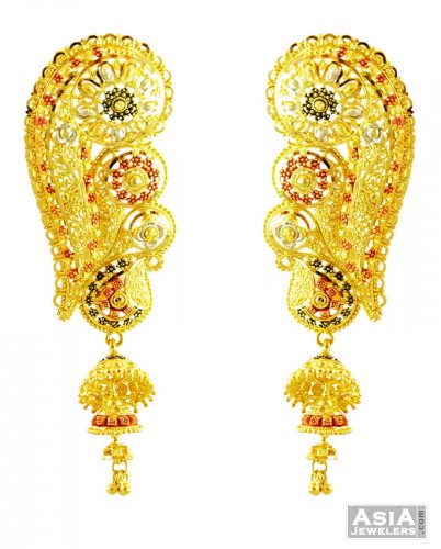 22K Traditional Jhumka Earrings  