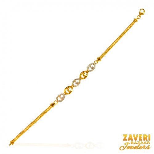 22Kt Gold CZ Bracelet 