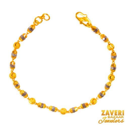 22 Karat Gold Fancy Beads Bracelet 