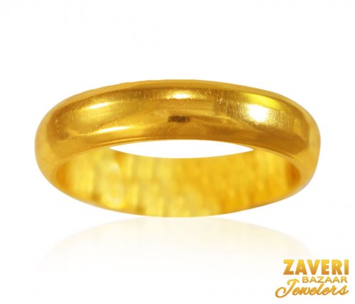 22kt Gold Plain Solid Ring Band 