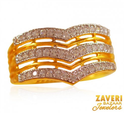 22Kt Gold CZ Ring 