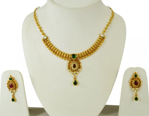 22K Antique Necklace Set 