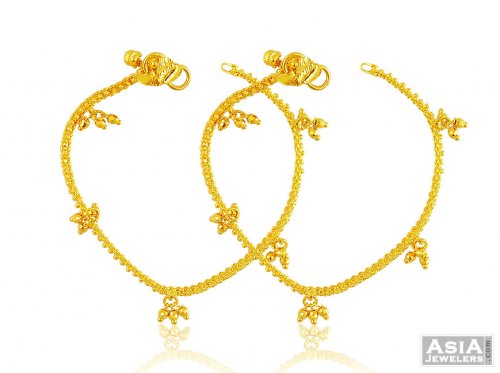 22K Yellow Gold Baby Anklets  