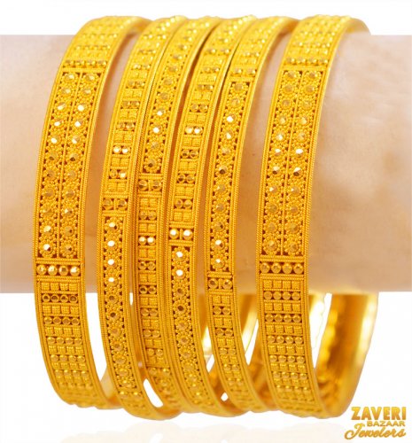 22kt Gold Bangles (set of 6) 