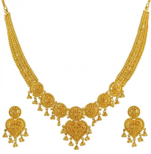 22K Gold Necklace Set 