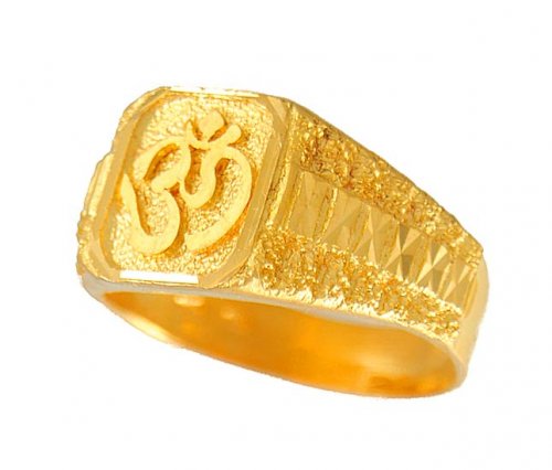 Buy Pure Impon Jewellery One Gram Gold Plated Om Ring Gold Design Buy Online