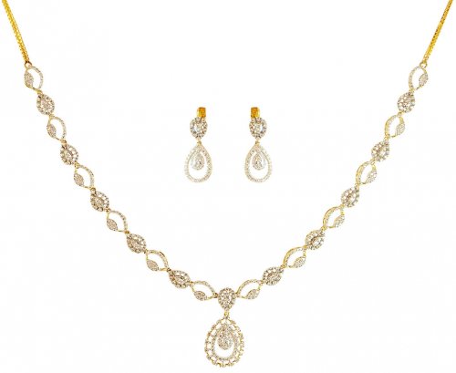 18kt Diamond Necklace Set 