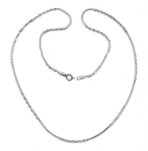 18k Fancy White Gold Chain - ajch60385 - 18K White Gold Double Disco ...