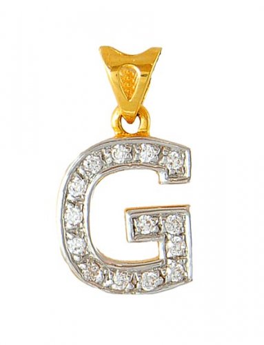 Gold Initial G Pendant 