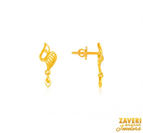 22k Gold Fancy Hanging Earrings 