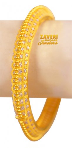 22Kt Gold Two Tone Fancy Kada (1Pc) 