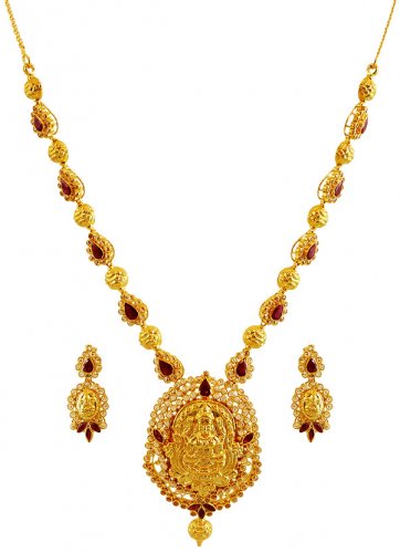 22k Gold Temple Necklace Set 