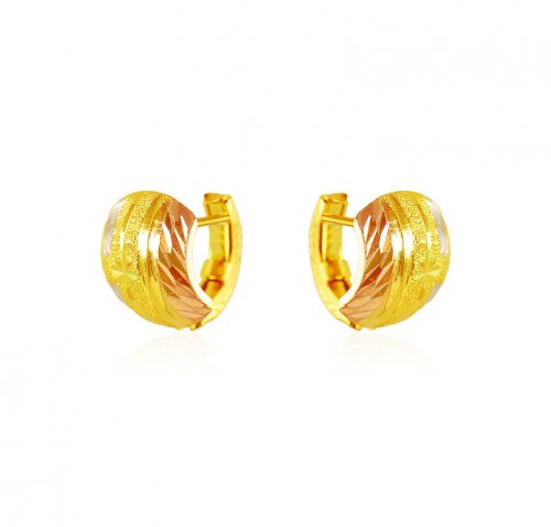 22KT Gold Clip ON Earrings - AjEr63144 - 22Kt Gold Clip-On Earrings in ...