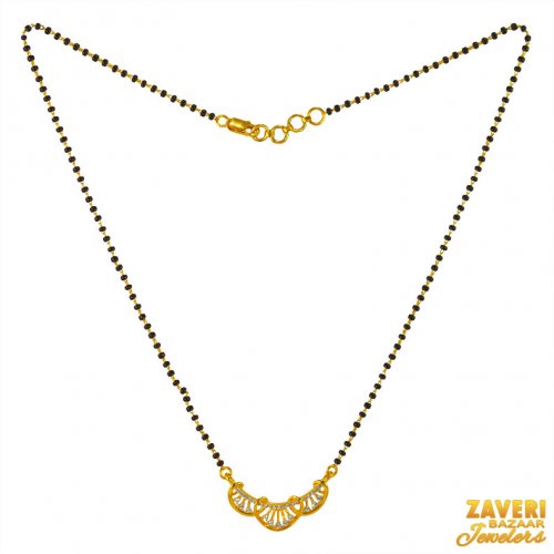 22K Fancy CZ Mangalsutra 