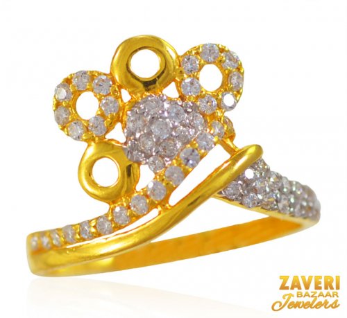 22KT Gold fancy ring for ladies 