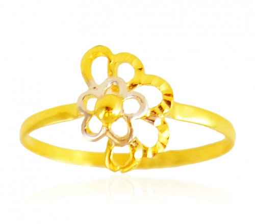 22Kt Gold Two Tone Ring 